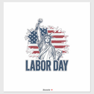 Labour Day Statue of Liberty Patriotic Worker Desi