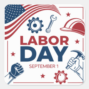 Labour Day Sticker – Patriotic Workers Celebration