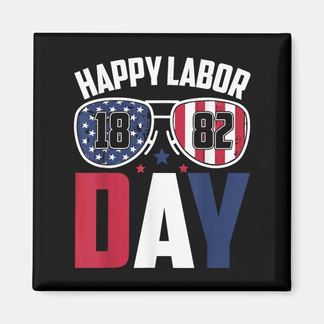 Labour Day Sungles 1882 American Flag Men Women Ki Magnet (Front)
