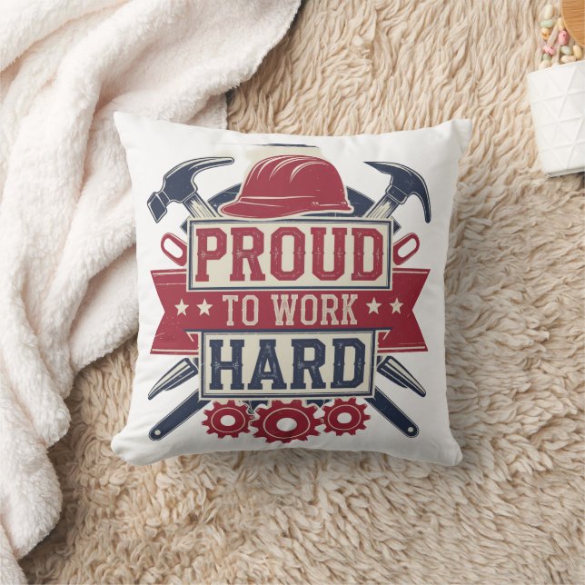 Labour Day Throw Pillow (Blanket)