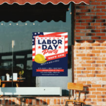 Labour Day USA Flag Hard Hat Party Event