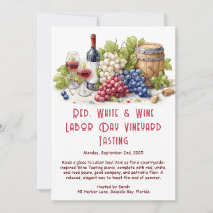 Labour Day Wine Tasting Invitation – Patriotic Vin