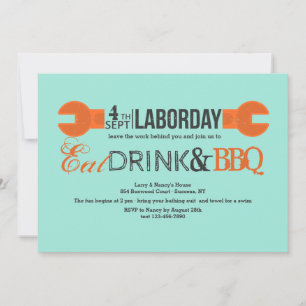 Labour Day Wrench Invitation