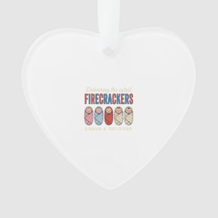 Labour & Delivery Firecrackers Cute Baby Nurse Des Ornament