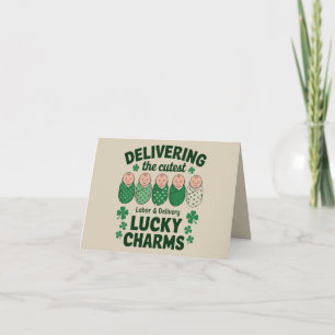 Labour & Delivery Lucky Charm Nurse Shamrock  Card