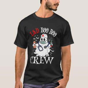 Labour Delivery Nurse Boo Crew Funny Halloween Gho T-Shirt
