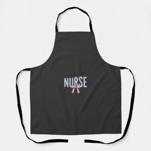 Labour & Delivery Nurse Floral Bow Vintage Shirt D Apron