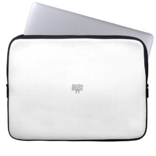 Labour & Delivery Nurse Floral Bow Vintage Shirt D Laptop Sleeve