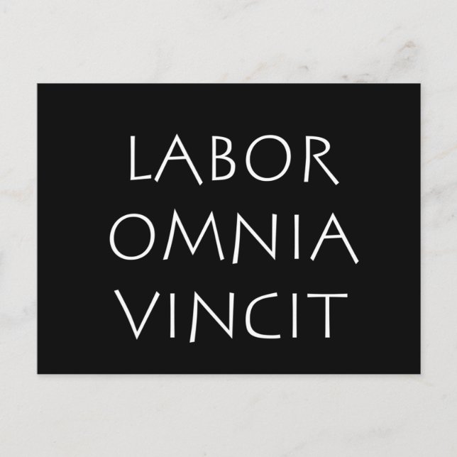 Labour omnia vincit postcard (Front)