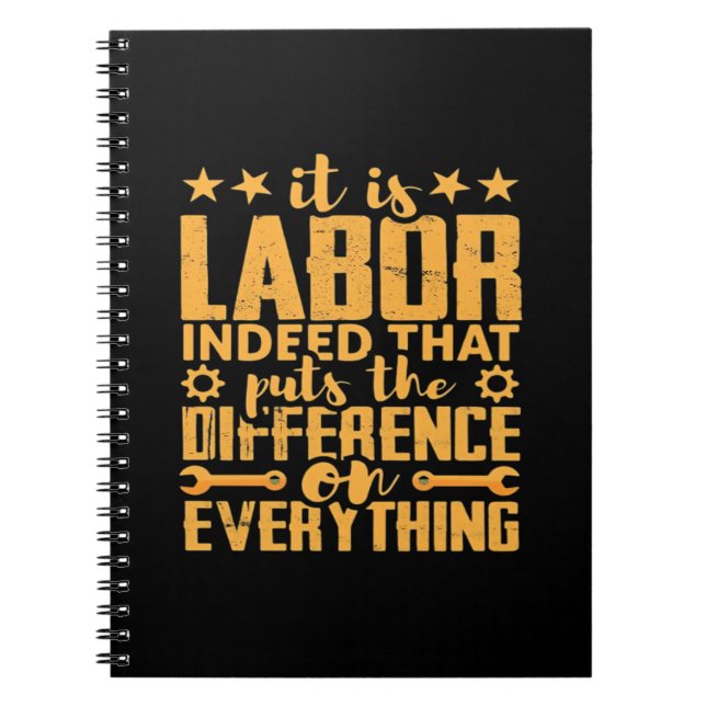 Labourer Worker’s Motivation -  Skilled Labour Isn Notebook (Front)