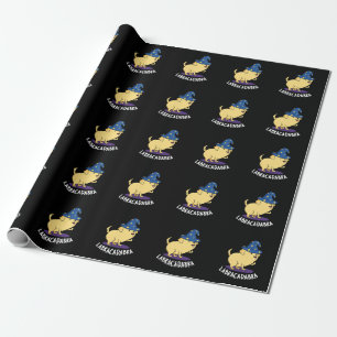 Labra-cadabra Funny Labrador Dog Pun Dark BG Wrapping Paper
