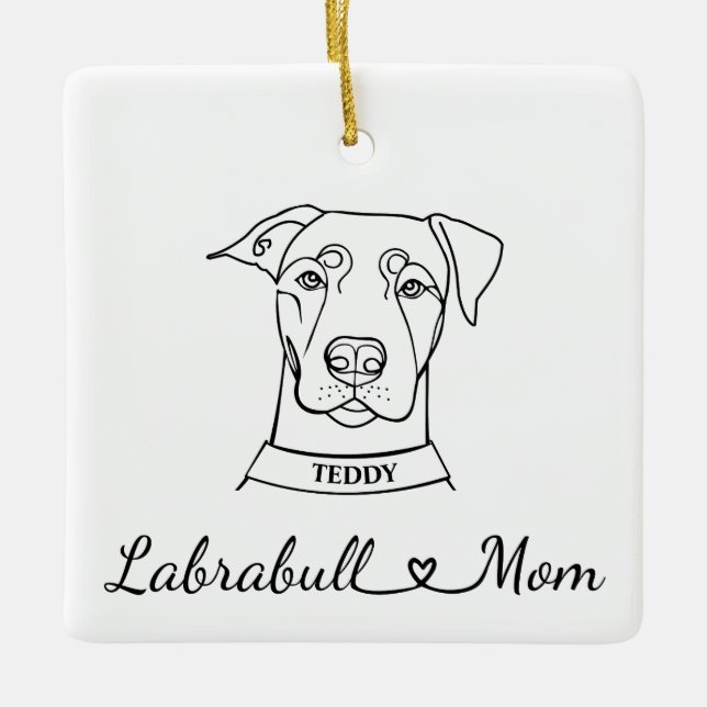 Labrabull Mom Ceramic Ornament (Front)