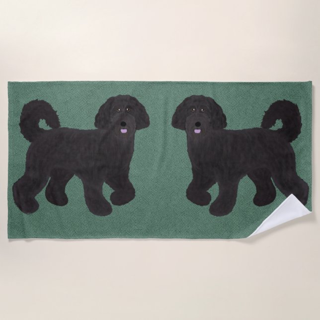 Labradoodle Beach Towel (Front)