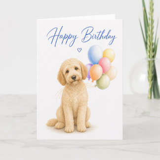 Labradoodle Birthday Card