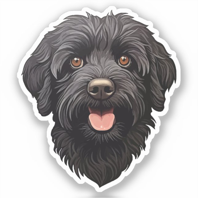 Labradoodle Black Dog (Front)