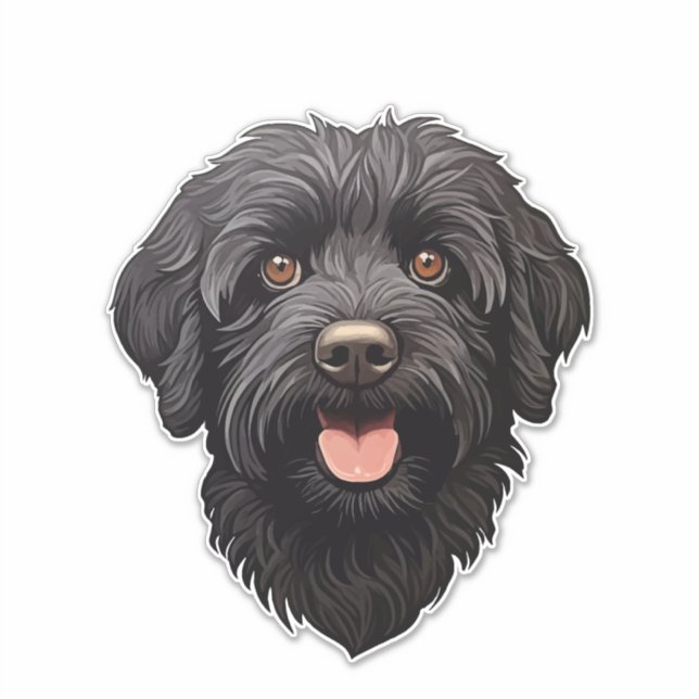 Labradoodle Black Dog (Front)