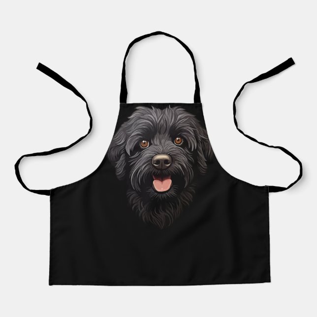 Labradoodle Black Dog Apron (Front)