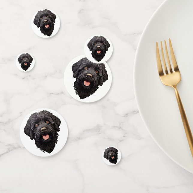 Labradoodle Black Dog Confetti (Group)