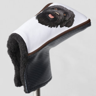 Labradoodle Black Dog Golf Putter Head Cover