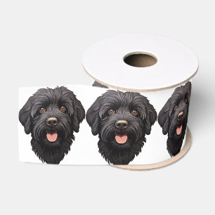 Labradoodle Black Dog Grosgrain Ribbon