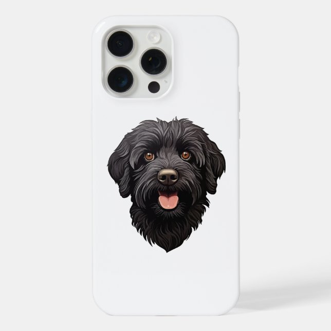 Labradoodle Black Dog iPhone Case (Back)