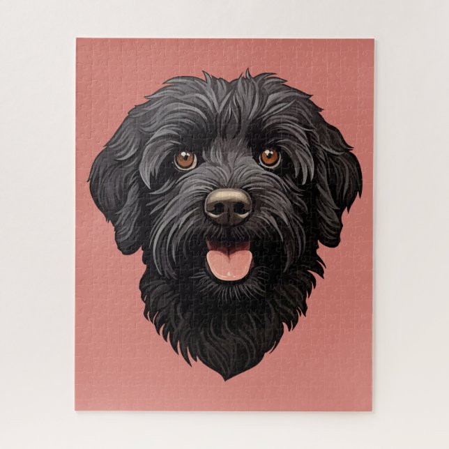 Labradoodle Black Dog Jigsaw Puzzle (Vertical)