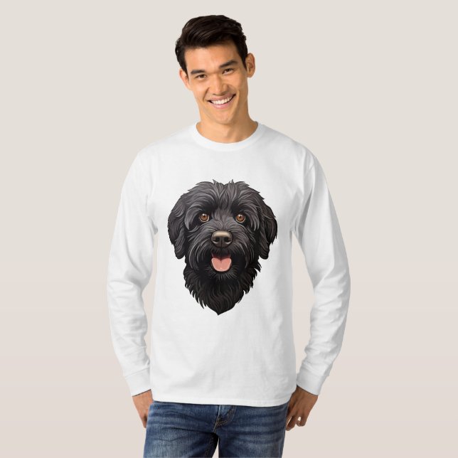 Labradoodle Black Dog T-Shirt (Front Full)
