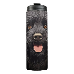 Labradoodle Black Dog Thermal Tumbler