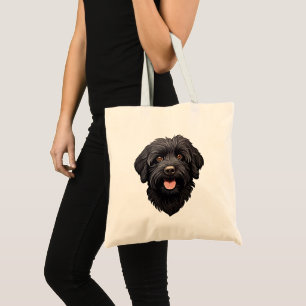 Labradoodle Black Dog Tote Bag