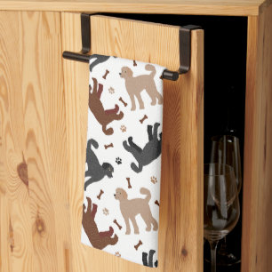 Labradoodle Bones and Paws Kitchen Towel