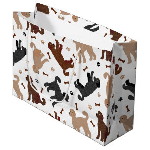 Labradoodle Bones and Paws Large Gift Bag