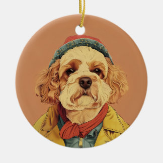 Labradoodle Ceramic Ornament