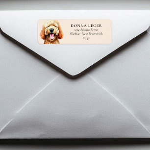 Labradoodle Chien Adresse personnalisée