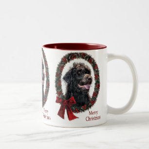 Labradoodle Christmas Gifts Two-Tone Coffee Mug