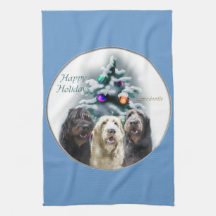 Labradoodle Christmas Kitchen Towel