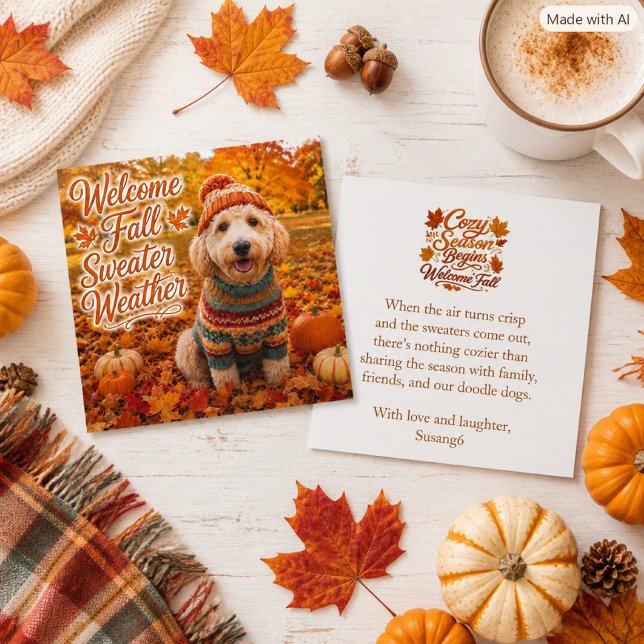   Labradoodle Cozy Fall Sweater Weather Autumn  (Creator Uploaded)