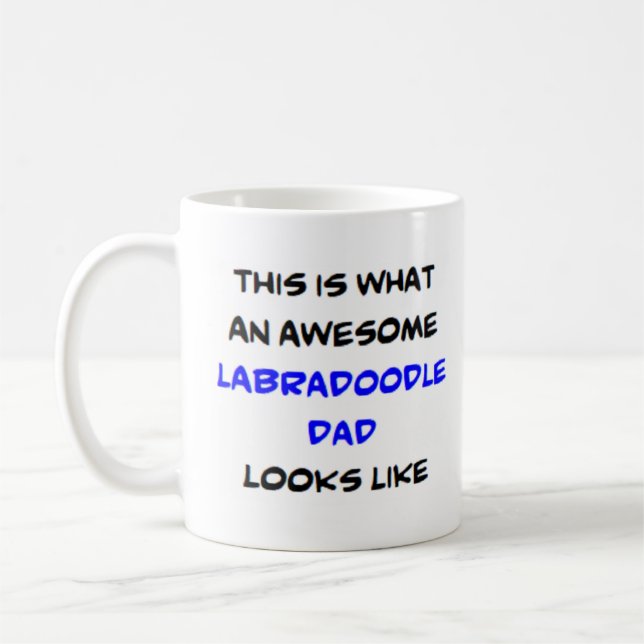 labradoodle dad, awesome coffee mug (Left)