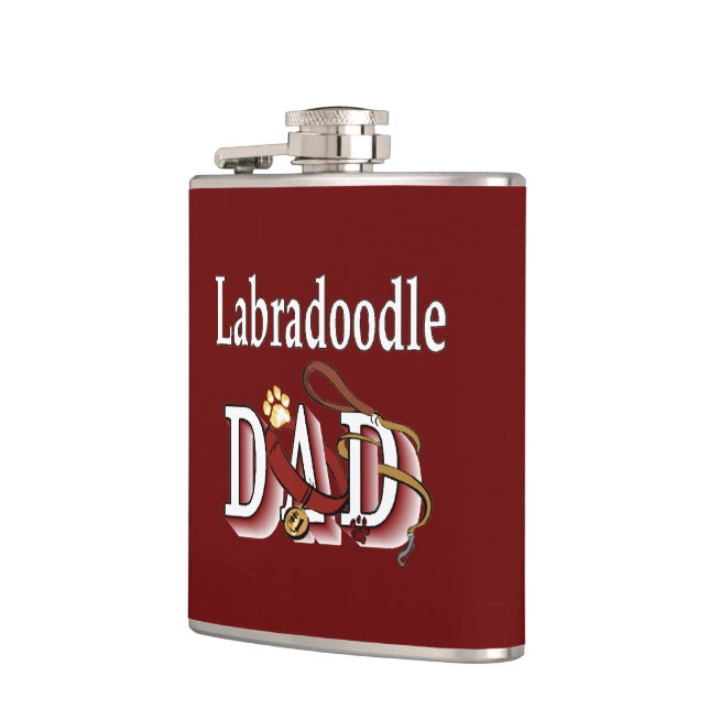 Labradoodle Dad Hip Flask (Left)