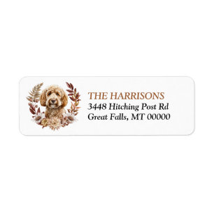 Labradoodle Dog Autumn Wreath