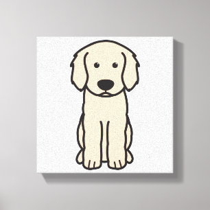 Labradoodle Dog Cartoon Canvas Print
