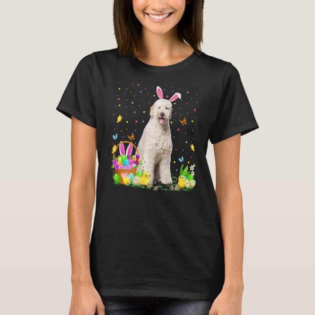 Labradoodle Dog Easter Egg Hunting Labradoodle Eas T-Shirt (Front)