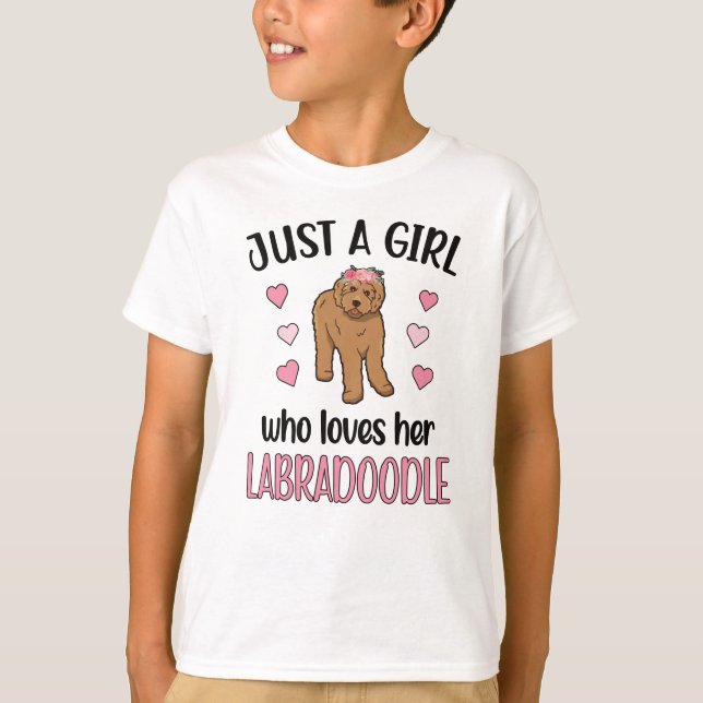 Labradoodle Dog Girl Dog Lover Labradoodle Mom T-Shirt (Front)