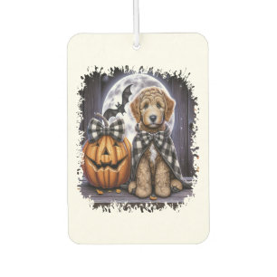 Labradoodle Dog Halloween Square Air Freshener