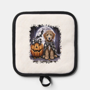 Labradoodle Dog Halloween Square Pot Holder