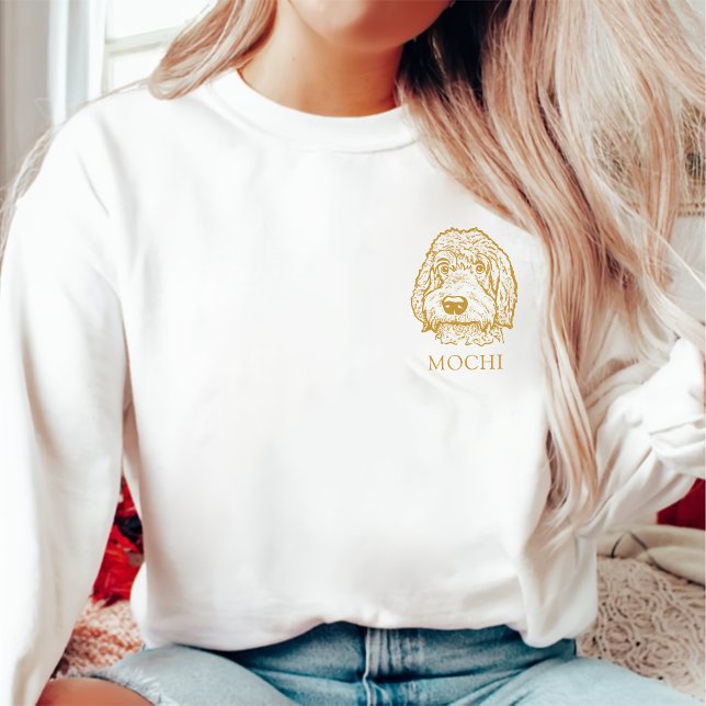 Labradoodle Dog Hand Drawing Personalized Sweatshirt (Creator Uploaded)
