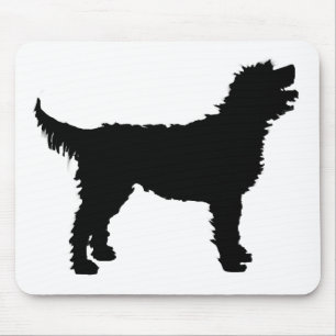 Labradoodle Dog (in black) Mouse Pad