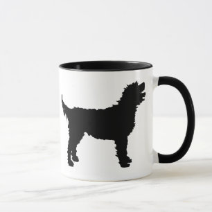 Labradoodle Dog (in black) Mug