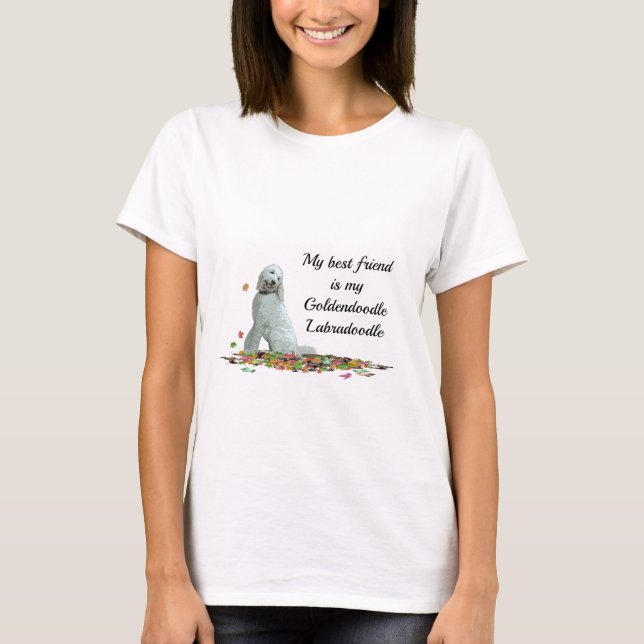 Labradoodle Dog In Leaves Women's T-Shirt (Front)