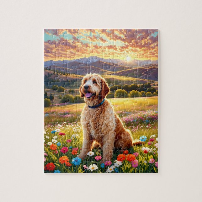 Labradoodle dog jigsaw puzzle (Vertical)