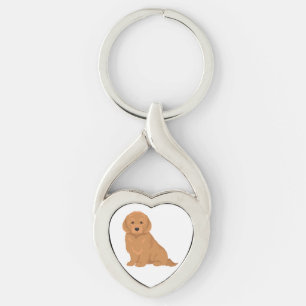 Labradoodle dog mix keychain